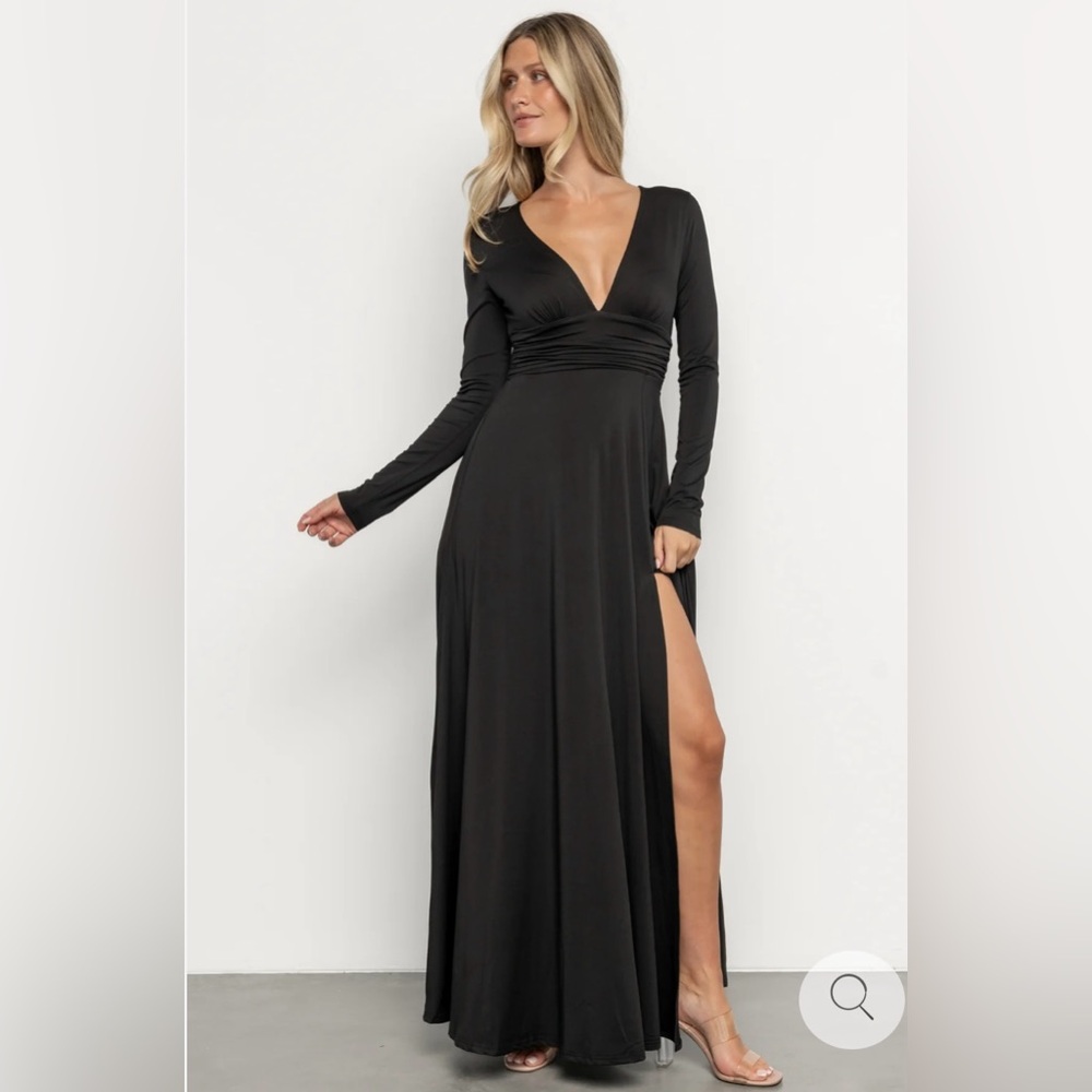 Baltic Born Black Alana Long Sleeve Maxi Dress